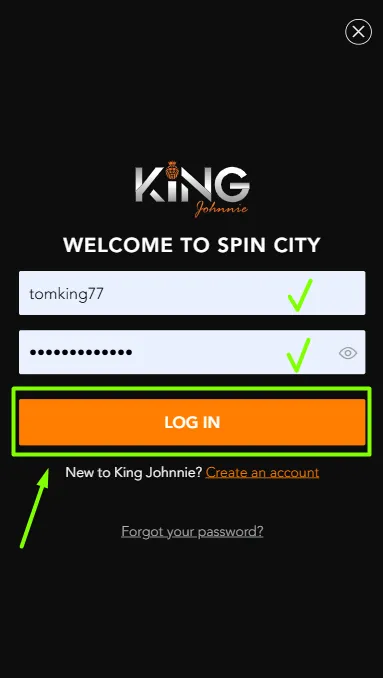 King Johnnie Casino Login